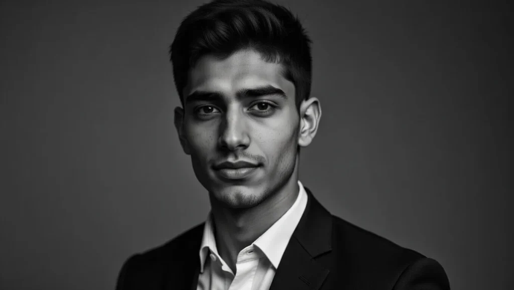 Moody Black & White Male Prompt