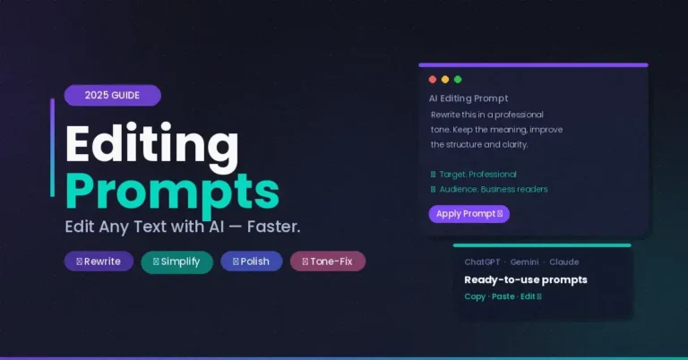 Editing Prompts: How to Edit Text & Content Using AI