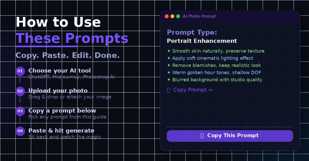 how to use photo editing Prompts
